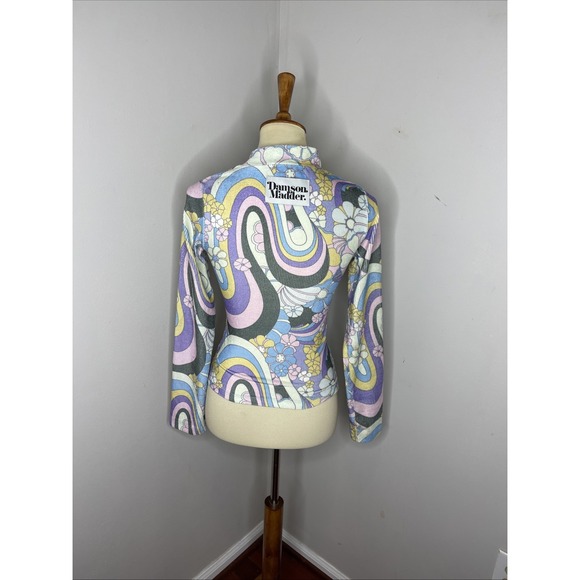 Damson Madder Peggy Psych Long Sleeve Top in Purple Sz 6 - Picture 4 of 10